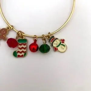 Jewelry Christmas Charm Bangle Bracelet Poshmark